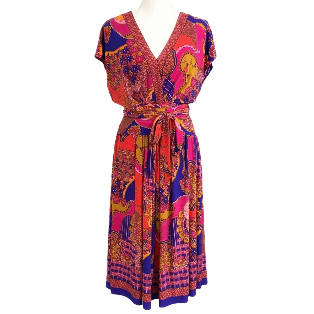 Jones New York Vibrant Multicolor Midi Dress